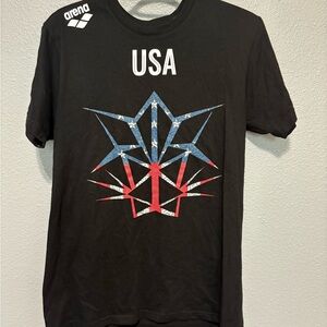Arena Black USA Star Graphic Tee